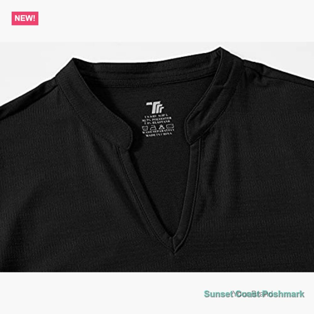 Quick-Dry Polyester Elastane V-Neck Polo Shirt fo… - image 4